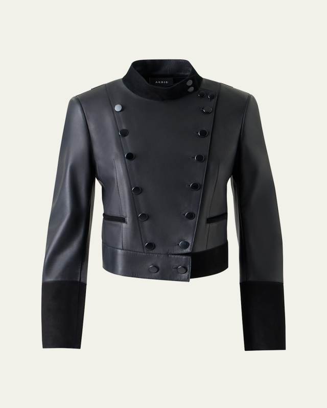 Dean Nappa Leather Jacket with Suede Trim